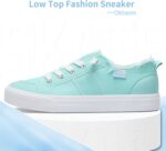 Obtaom Girls's Play Vogue Sneaker White Colour Washed and Leopard Can... - Image 3