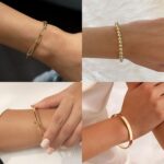 Reoxvo Gold Plated Bangle Cuff Bracelets for Girls Non Tarnish Gold Br... - Image 6