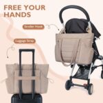mommore Diaper Bag Tote with Stroller Organizer Puffer Bag Giant Capac... - Image 8