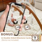 Tummy Time Exercise Mat, Macrame Child Play Gymnasium Mat with 6 Removable T... - Image 3