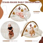 Tummy Time Exercise Mat, Macrame Child Play Gymnasium Mat with 6 Removable T... - Image 5