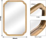 WallBeyond 20" x 30" Wooden Mirror Rounded Nook Arch Wall Mirror with ... - Image 4