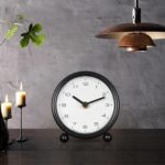 5.1" Desk Clock,Small Retro Desk Clock Battery Operated,Slient Metallic T... - Image 3