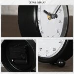 5.1" Desk Clock,Small Retro Desk Clock Battery Operated,Slient Metallic T... - Image 7