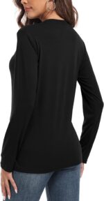 PRIMODA Ladies's Crew Neck Lengthy Sleeve Shirts Fundamental Free Match Layering ... - Image 5