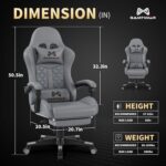 Gaming Chair, 400 lbs Grownup Chair, Excessive Again Laptop Chair with Footr... - Image 4