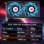 GTX 1060 6GB Pc Graphics Card, GDDR5 192bit 8K HDR VR Prepared, 106... - Image 3