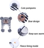 LANGZHEN Toddler Youngsters Toddler Winter Hat,Earflap Knit Heat Cap Fleece L... - Image 6