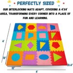 TOYVELT Foam Puzzle Flooring Mat for Children 12x12-16 Interlocking Play Mat ... - Image 9