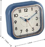 4.5" Classic Retro Analog Alarm Clock, Tremendous Silent Non Ticking Clock ... - Image 4