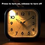 4.5" Classic Retro Analog Alarm Clock, Tremendous Silent Non Ticking Clock ... - Image 6