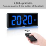 YORTOT 16 Inch LED Wall Clock with 7 Colour Decor Evening Mild Huge LED C... - Image 4
