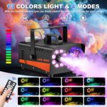 Fog Machine, Halloween Smoke Machine with Disco Ball Lights, 600W and ... - Image 3