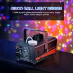 Fog Machine, Halloween Smoke Machine with Disco Ball Lights, 600W and ... - Image 5