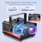 Fog Machine, Halloween Smoke Machine with Disco Ball Lights, 600W and ... - Image 6