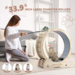 Cat Train Wheel, 33.9" Cat Operating Wheel for Indoor Cats with Quiet... - Image 3