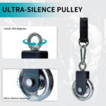 Train Gear Cable Pulley with Hanging Strap and Carabiner, 3.74... - Image 3