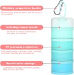 4 Pcs Protein Powder Container with Funnels Stand, 4 Stackable Protein... - Image 4