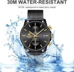 GOLDEN HOUR Mens Watch Vogue Glossy Minimalist Quartz Analog Mesh Sta... - Image 6