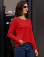 MAGCOMSEN Girls's Lengthy-Sleeve Crew-Neck Cotton T-Shirt Basic-Match Shi... - Image 4