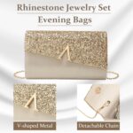 YYW 4 Items Ladies Night Purses Clutch Purse Bag with Rhinestone C... - Image 4