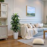 Synthetic Dracaena Tree with White Tall Planter, 5ft Tall Potted Arti... - Image 6