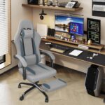 Breathable Material Gaming Chair with Footrest, Peak Adjustable Recreation C... - Image 8