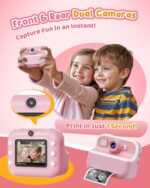 On the spot Digicam, Entrance Rear Twin Selfie Children Digicam with 1080P Movies, ... - Image 4