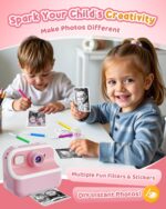 On the spot Digicam, Entrance Rear Twin Selfie Children Digicam with 1080P Movies, ... - Image 6