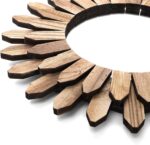 Wall Mirror Ornamental, 12 inch Small Rustic Wooden Boho Mirrors, Clear ... - Image 10