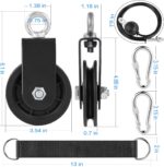 3.54 in Cable Pulley 360 Rotation Traction Wheel with Carabiner and St... - Image 4