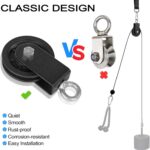 3.54 in Cable Pulley 360 Rotation Traction Wheel with Carabiner and St... - Image 6