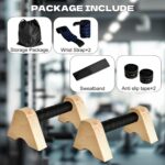 COODHI Premium Picket Push Up Bars, Non-Slip Base Joint-Pleasant Beech... - Image 6
