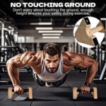 COODHI Premium Picket Push Up Bars, Non-Slip Base Joint-Pleasant Beech... - Image 7