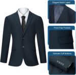 Males's Swimsuit Slim Match 2 Piece Fits for Males, Two Button Blazer Jacket Pa... - Image 4