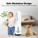 Bladeless Tower Fan, 1400W Area Heater & 40W Cooler Fan Combo with Re... - Image 6