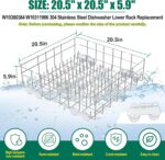 Upgraded 304 Stainless Metal W10311986 W10380384 Dishwasher Decrease Rack... - Image 3