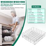 Upgraded 304 Stainless Metal W10311986 W10380384 Dishwasher Decrease Rack... - Image 6