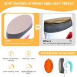 HTVRONT Warmth Press Mini Warmth Press Machine, Small Warmth Press Moveable ... - Image 6