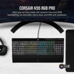 Corsair K55 RGB PRO Membrane Wired Gaming Keyboard – IP42 Mud and Spi... - Image 3