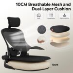 DEVAISE Workplace Chair Excessive Again Mesh Ergonomic Desk Chair with Flip-up ... - Image 4