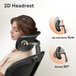 DEVAISE Workplace Chair Excessive Again Mesh Ergonomic Desk Chair with Flip-up ... - Image 6