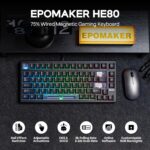 EPOMAKER HE80 Corridor Impact Gaming Keyboard, 8K Polling & 32K Scan, Crea... - Image 3