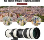 Andoer Digicam MF Tremendous Telephoto Zoom Lens F/8.3-16 420-800mm T2 Mount... - Image 3