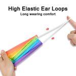 50Pcs Rainbow Printed Disposable Face Masks for Adults 3-ply Face Masks... - Image 5
