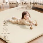 Child Play Mat for Flooring,50 x 50 Playpen Mat,Non-Slip Leather-based&Thick Foa... - Image 3