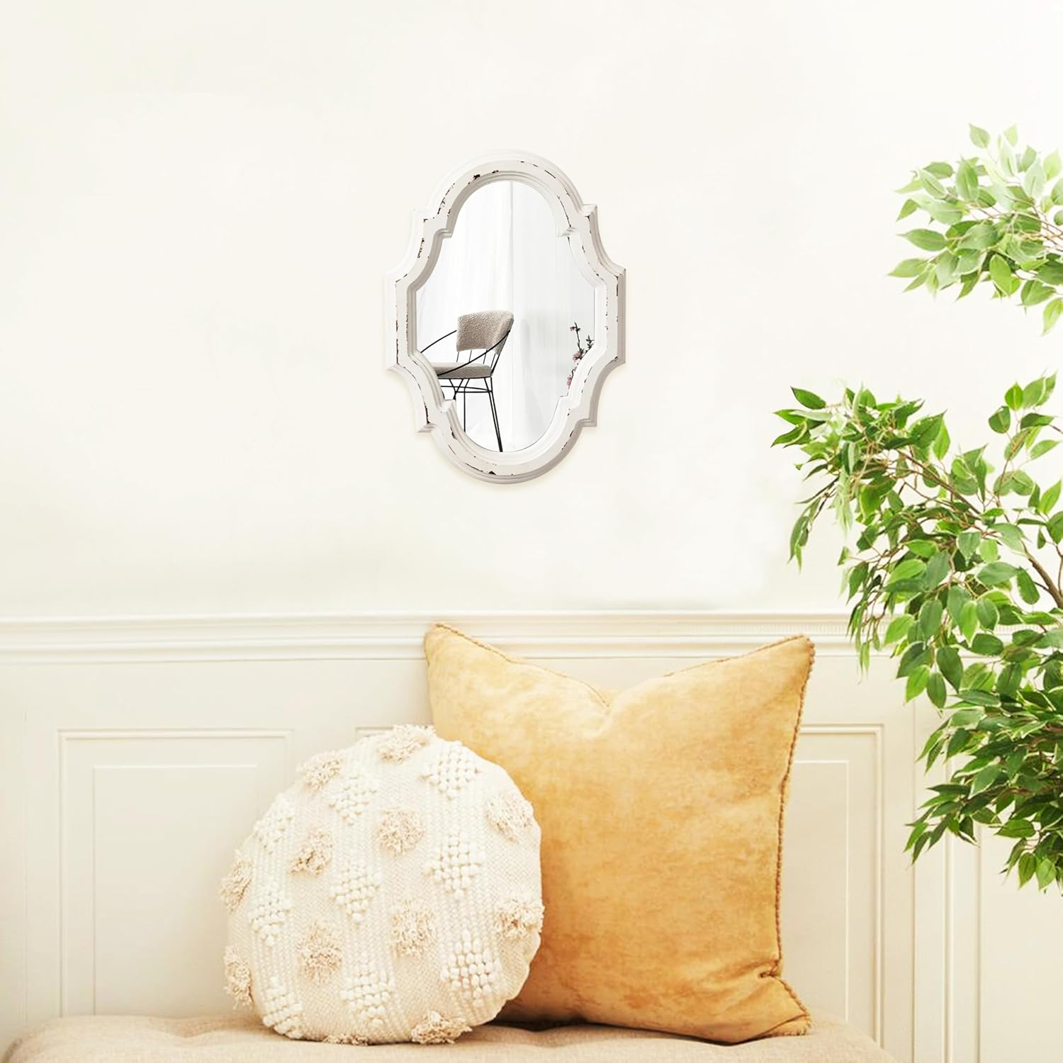 Small Classic Oval Mirrors for Wall Decor 11 inch, Hanging Farmhouse W... - Image 5