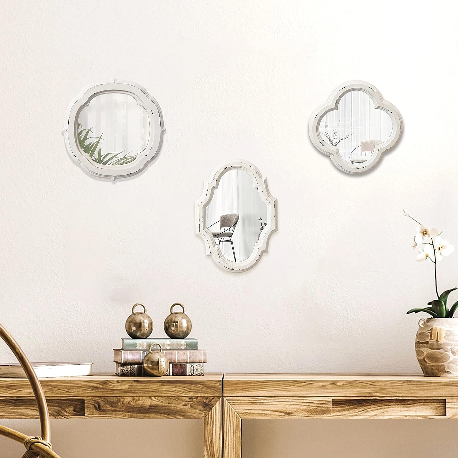 Small Classic Oval Mirrors for Wall Decor 11 inch, Hanging Farmhouse W... - Image 6