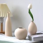 Abbittar Ceramic Vase Set of three, Minimalist Flower Vase for Rustic, Mod... - Image 6