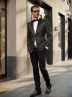 Males's Floral Dinner Social gathering Promenade Marriage ceremony Trendy Tuxedo Fits for Males On... - Image 6